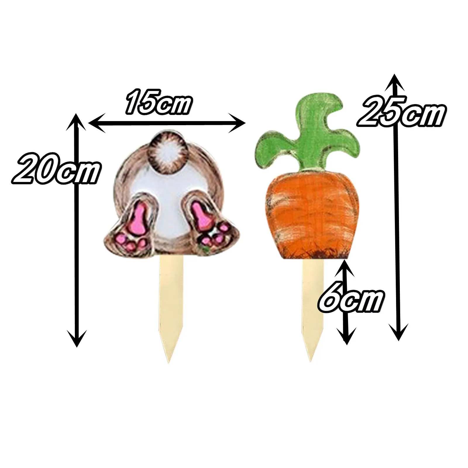

Wooden Easter Garden Decoration Bunny Carrot Signs Home Lawn Yard Decor Easter Sculpture Garden Statue Spring Decoration tuin