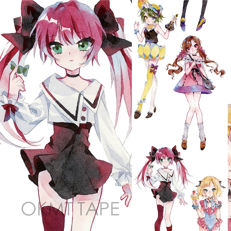 

Маскирующая лента васи, прозрачная, 8 дизайнов, антикварная, специальная масляная