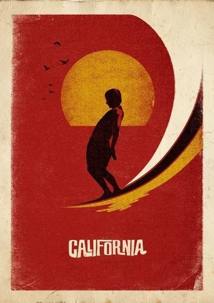 

VINTAGE SURFING CALIFORNIA METAL TIN SIGN POSTER WALL PLAQUE