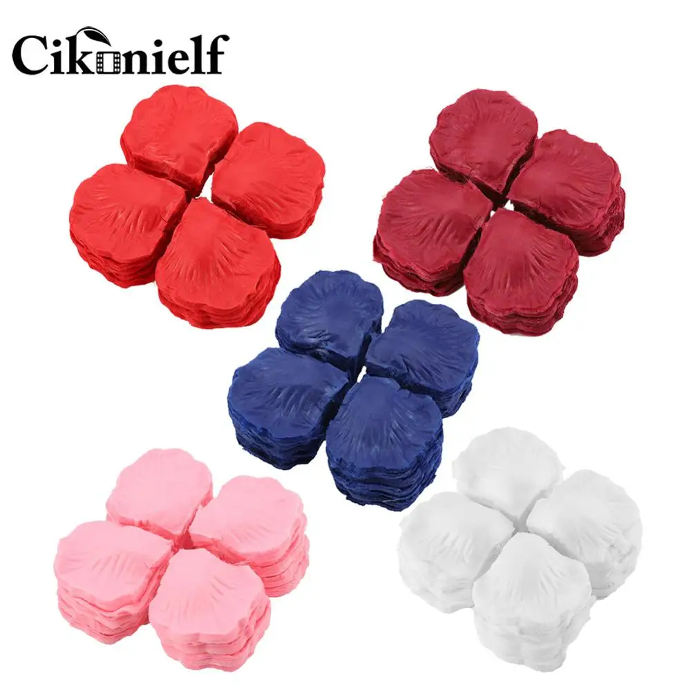 1000 шт. искусственные шелковые лепестки роз для свадьбы цветов аксессуары Дня