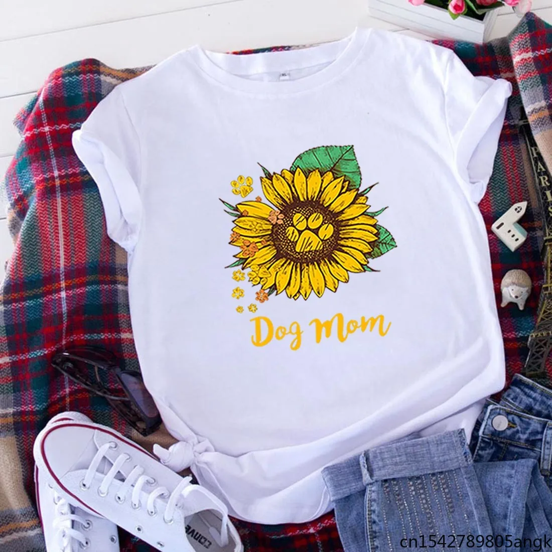 

Sunflower Short Sleeve Summer T Shirt Women Harajuku Graphic Casual Loose