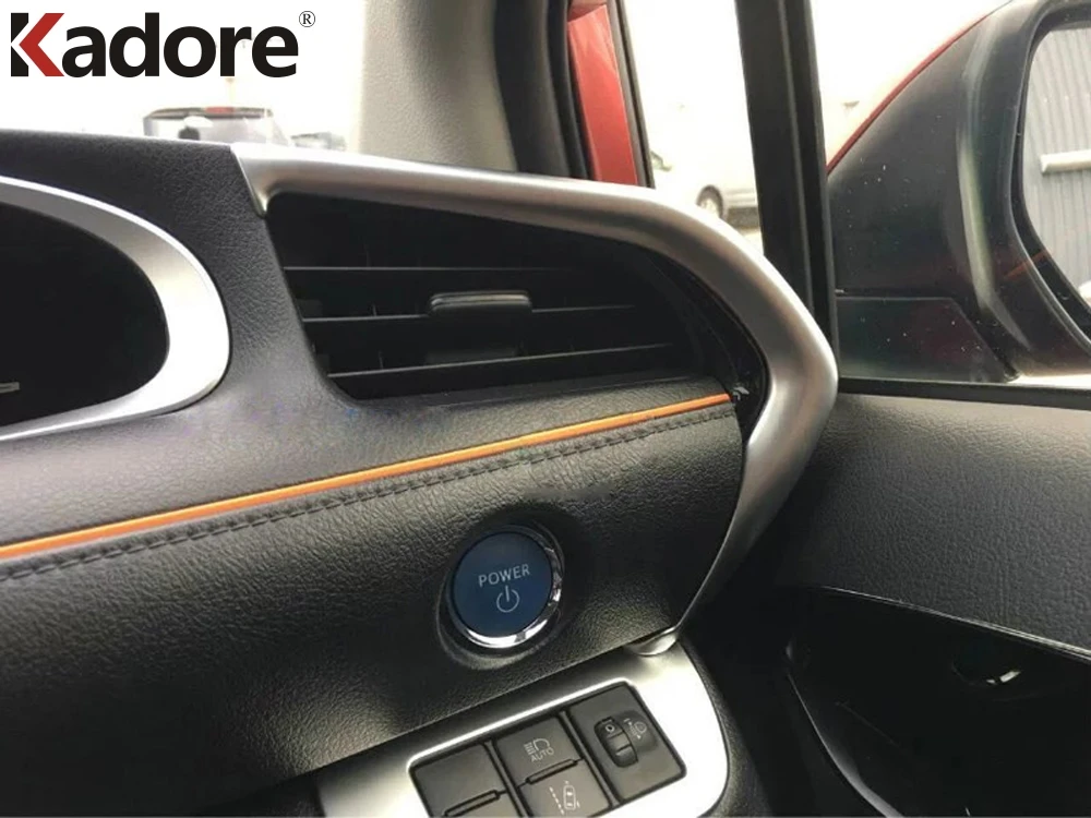 Матовые аксессуары из АБС пластика для Toyota Sienta XP170 2015 2016 2017 2018 2019 интерьера