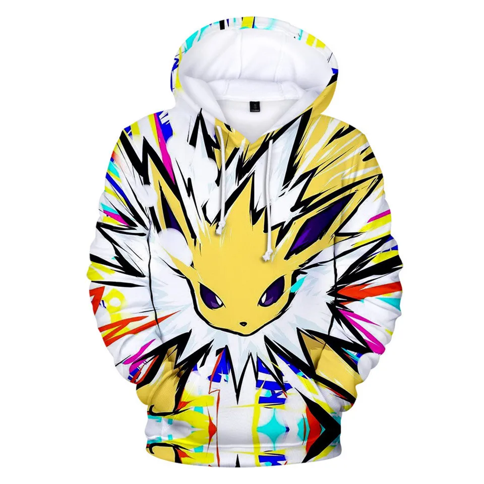Pikachu Pokemon Go 3D Graphic Sweatshirt Hoodies Men Women Umbreon Sweatshirts Hoodie Men Pullover Boys Game Jacket Clothes