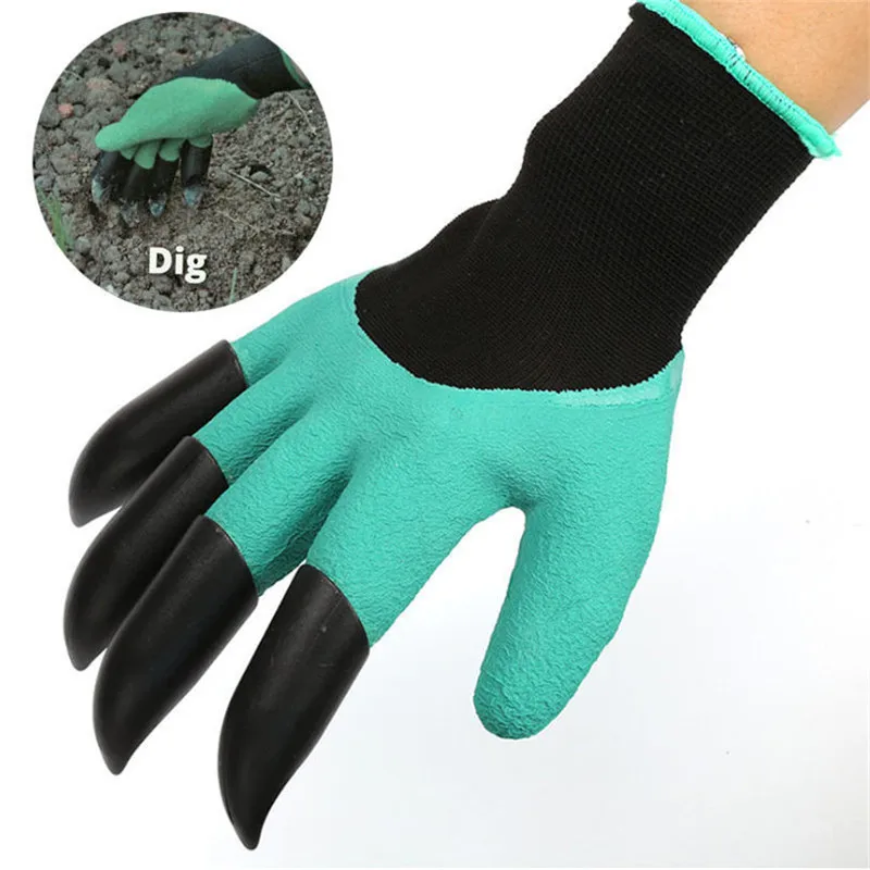 

3pairs Garden Gloves With Fingertips Claws Wear-resistant Gardening Gloves for Dig Soil Rose Planting Pruning Gloves Mittens