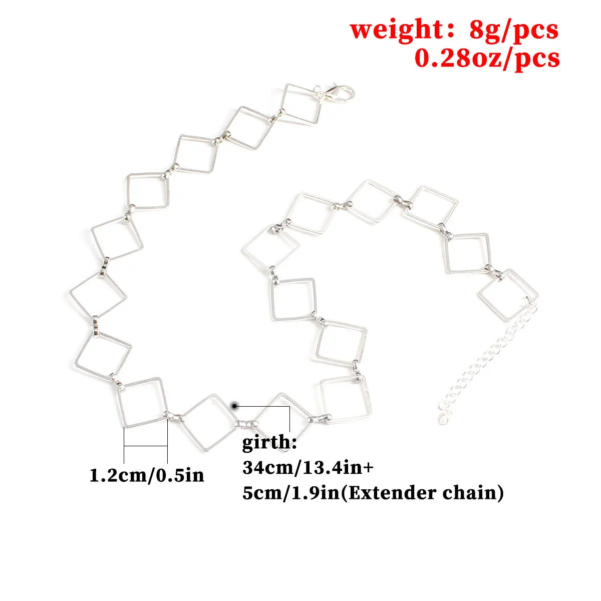 Креативное полое квадратное ожерелье цепочка для воротника простое
