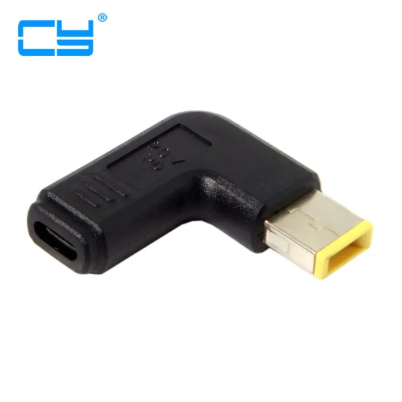 

USB-C 3.1 Type C Female to Rectangle Male USB PD Emulator Trigger Angled DC Power Adapter Converter For Lenovo Thinkpad Laptop