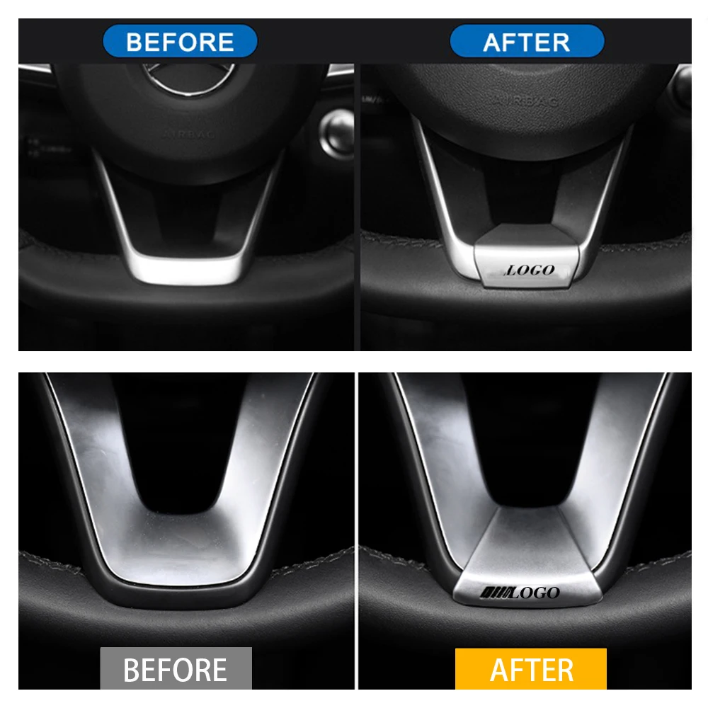 

Car Emblem Badge Steering Wheel Sticker Fit for Mercedes AMG C E Class GLA GLC CLS Auto Logo 3D Metal Sticker Decoration Trim