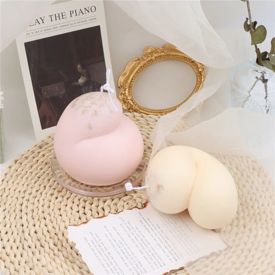 

2021 New Candle Sillicone Mold Creative Buttocks Candle Mould Aromatherapy Plaster Handmade Making Soap Crafts Mold Diy Gifts