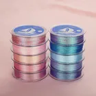 Весла 3-волокнистый шнур фасонной пряжи macarone плетеная пряжа Необычные шелковая нить для ручной вышивки тканый кисточка пряжи