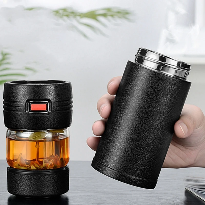 Thermos Bottle with Stainless Steel Tea Infuser Hot Water Vacuum Flask Car Cup Adults Coffee Sport for Gift | Дом и сад