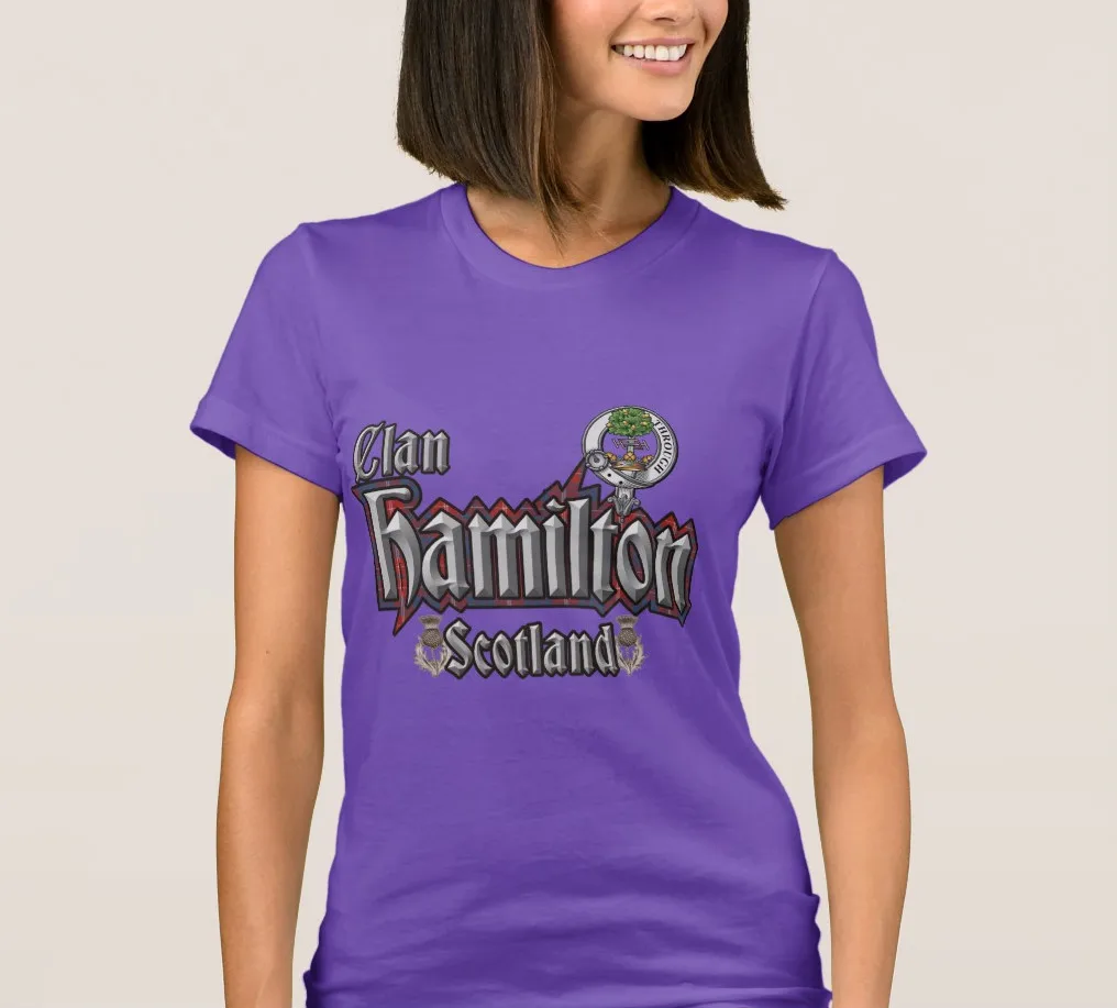 Футболка в шотландскую клетку с кланом Гамильтоном|Футболки| |