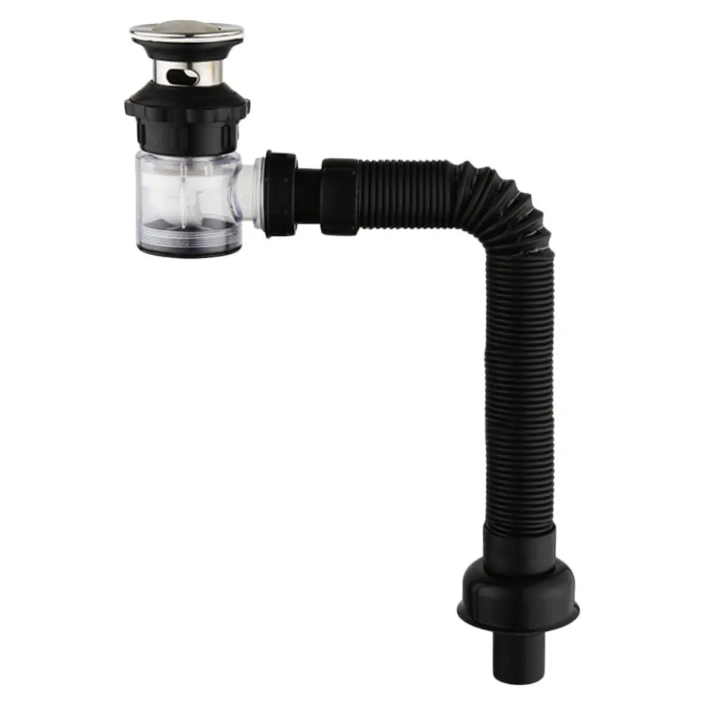 

1Pc Practical Stainless Steel Drainer Deodorization Drain Pipe Drainer (Black)