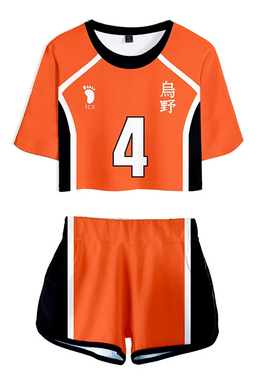 Haikyuu Косплей Karasuno школьная форма трикотажные изделия женские спортивные костюмы