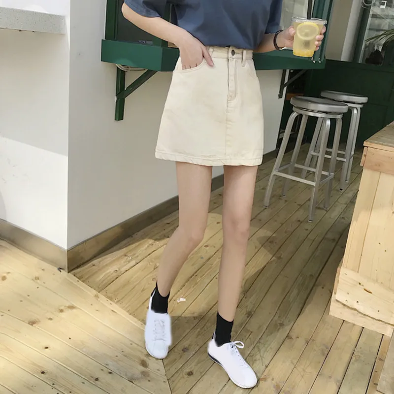 

Skirts Women Elegant Ulzzang Streetwear Korean Style Chic High Waist Slim Summer Trendy 2020 New Student Womens Skirt All-match