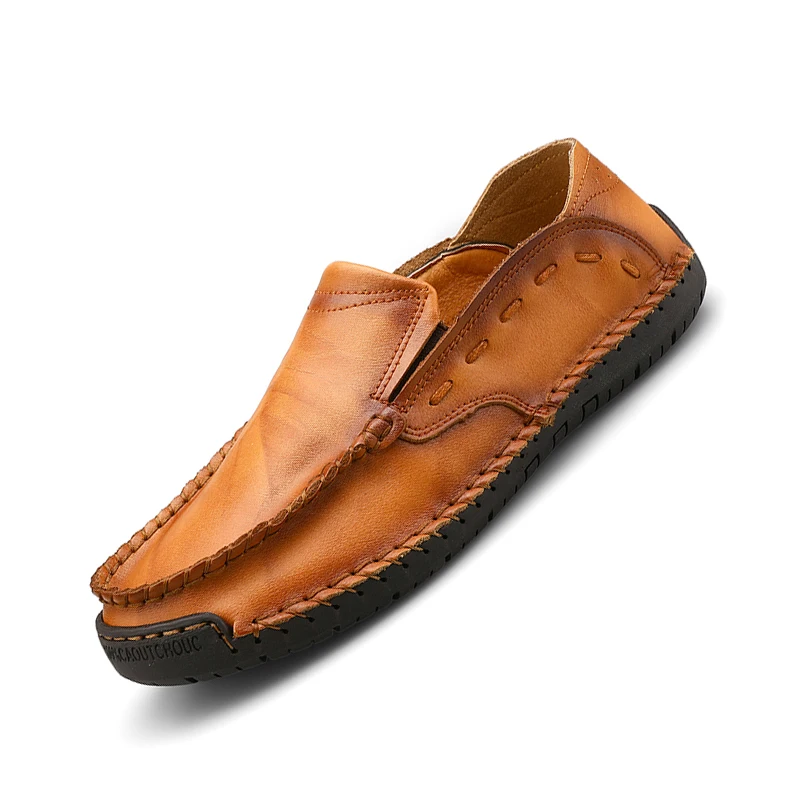 

Italian Leather Man Loafers Designer Slip On Driving Shoes Men High Quality Luxury Brand Soft Loafers Large Size 48