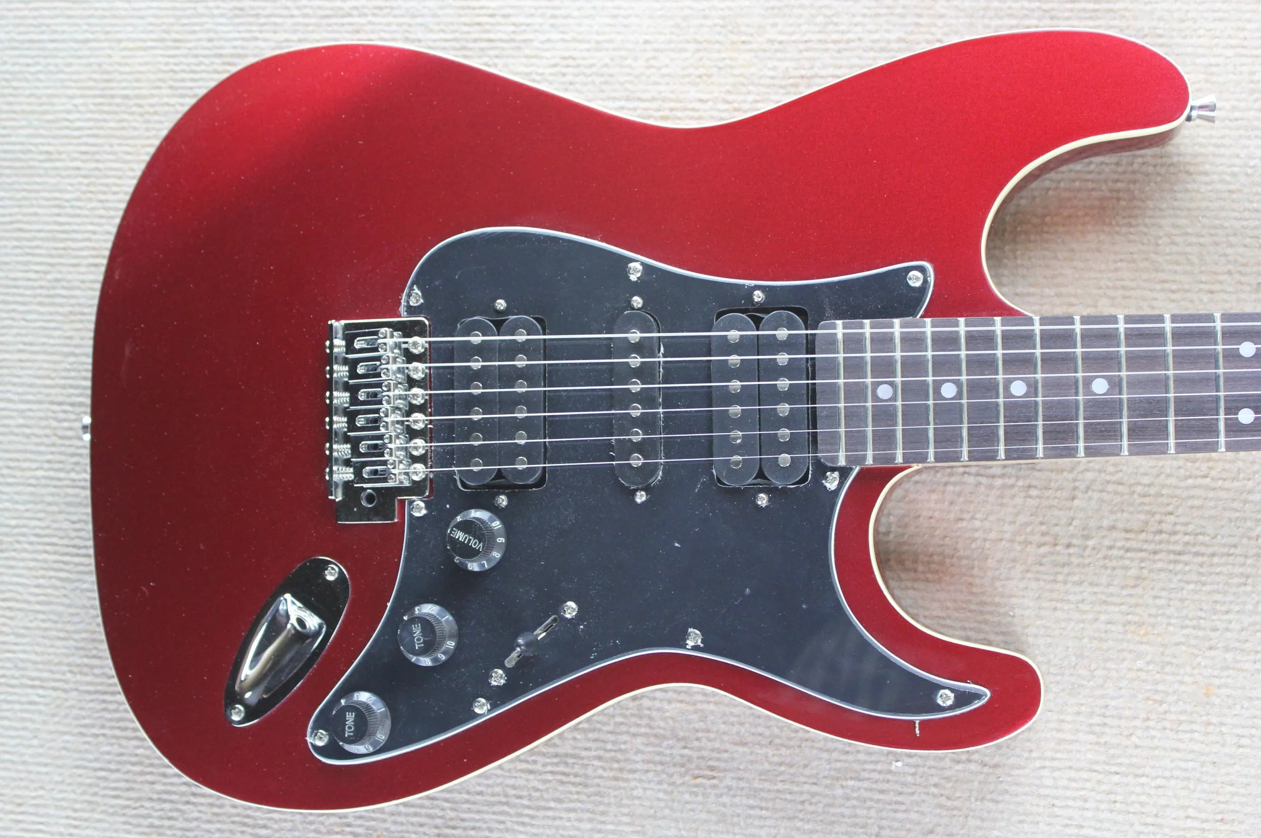 Завод магазин металлический красный корпус HSH пикапы палисандр гриф ST 6 струны