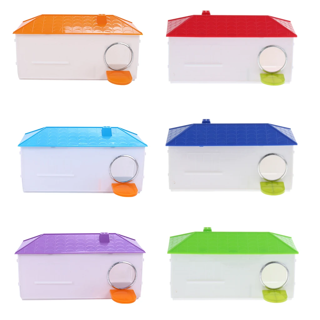 Маленькая пластиковая клетка для домашнего разведения гнездо птиц попугаев