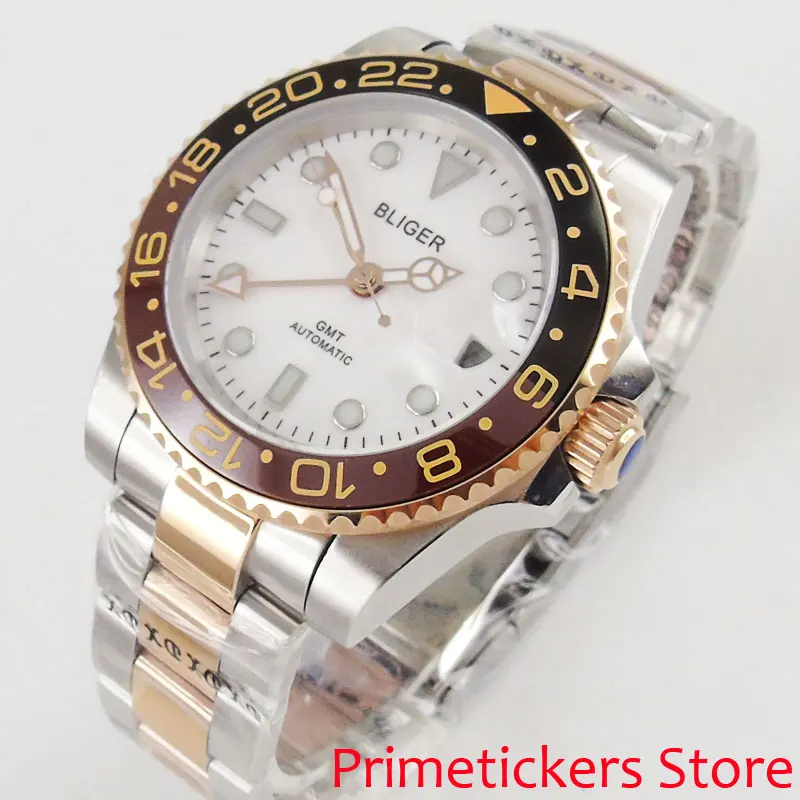 

Мужские наручные часы с сапфировым стеклом и золотым покрытием, 40 мм