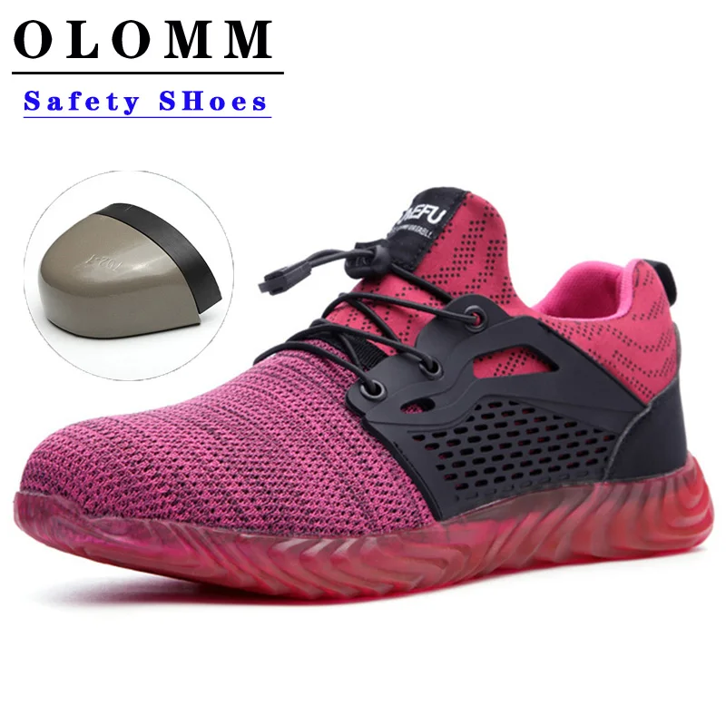 Оломм защитная Рабочая обувь ботинки для мужчин мужские защитные со стальным
