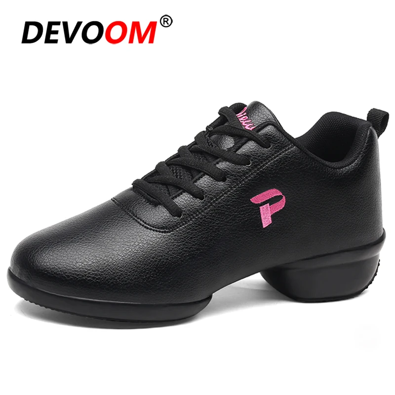 Женские танцевальные туфли в стиле хип-хоп черные и белые для девочек на