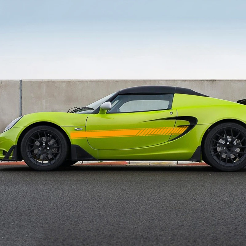 2 шт. полосы спортивная нижняя панель автомобильные наклейки гонки дверные