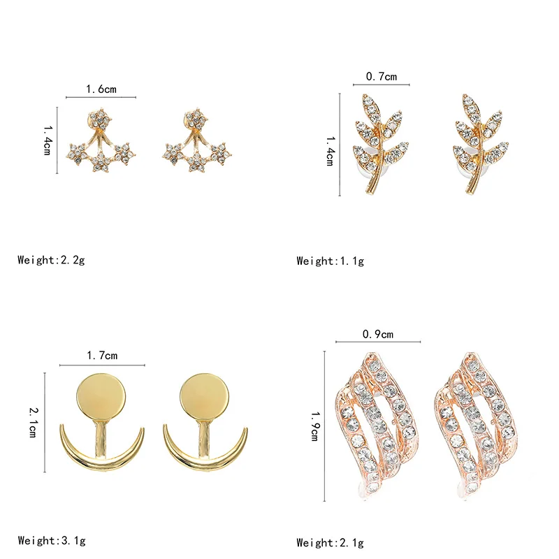 

2021 New Fashion Simulated Pearls Pendient Angel Wings Leaf Feather Flowers Stud Earrings For Women Wedding Jewelry