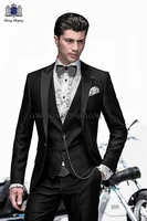 szmanlizi male costumes italian design black peaked lapel wedding suits for men groomsman suits groom tuxedos for men bridegroom