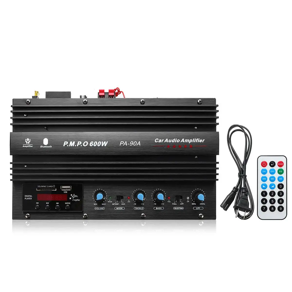 1500 Вт Hi Fi стерео усилитель мощности класса AB беспроводной звука bluetooth вход USB/AUX/SD/FM