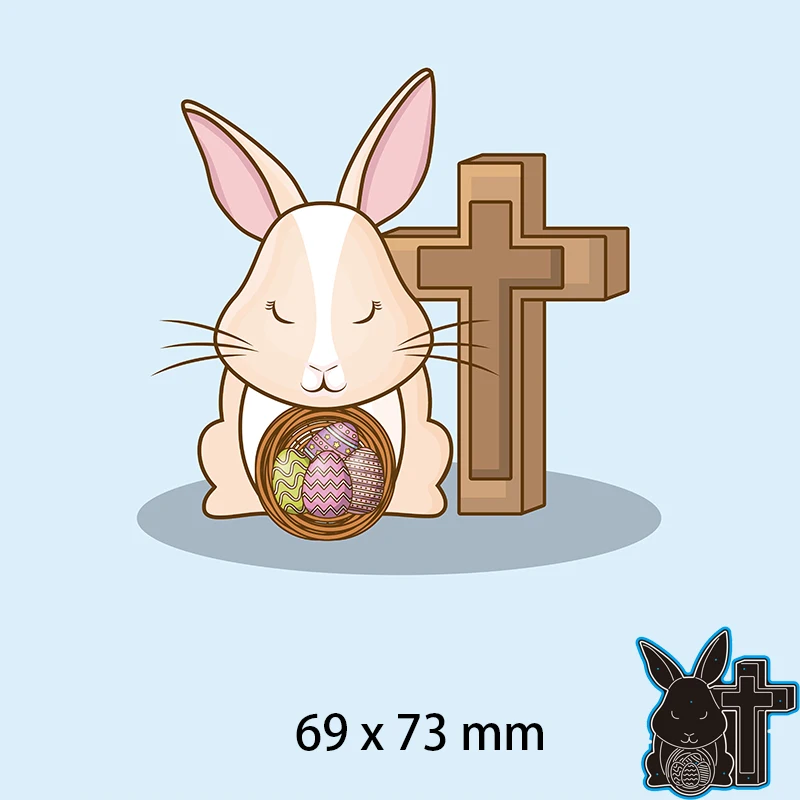 Металлические Вырубные штампы с пасхальным кроликом и яйцами новый фотошаблон