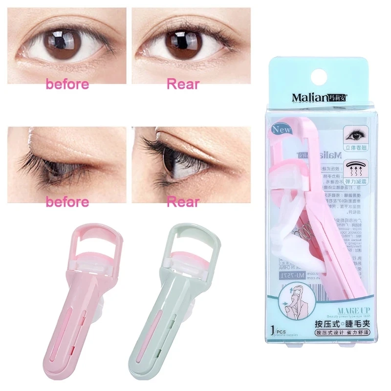 

Press-Type Eyelash Curler Female Natural Curling And Lasting Compact Portable Exquisite Professional Beauty Auxiliary Tool\