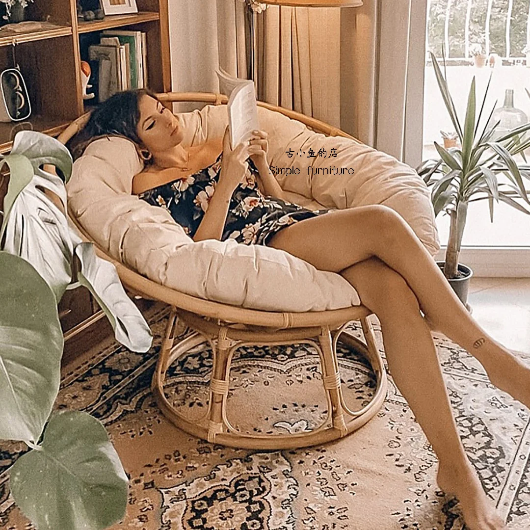 ТТ древняя рыба скандинавский ротанговый диван с откидывающейся спинкой