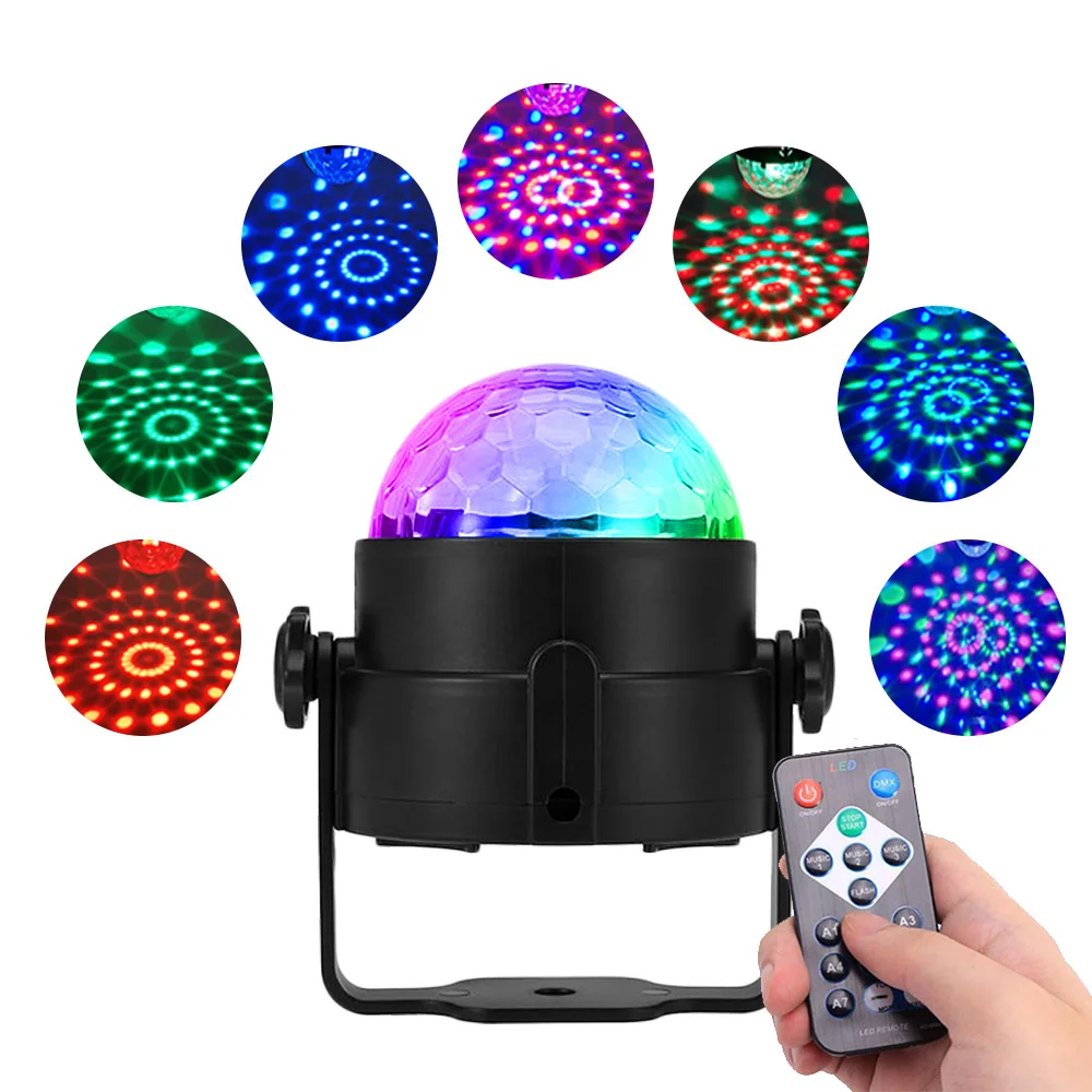 

Sound Activated Rotating Disco Light Stage Light Remote Control Disco Lamp Laser Projector Light DJ Party Light for Home KTV Bar