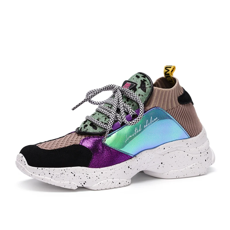 2020 г. женская обувь на платформе для папы дышащие женские кроссовки толстой