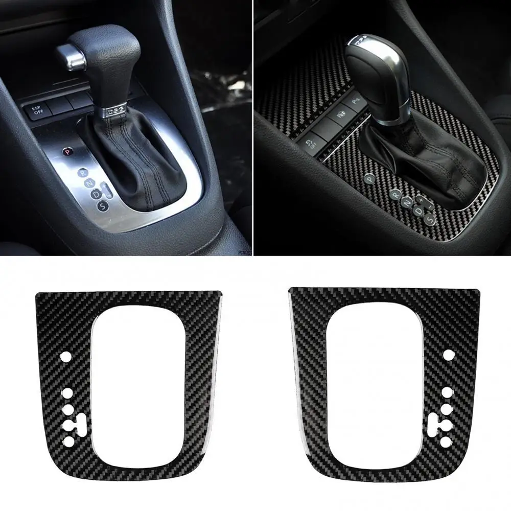 

80% Hot Sell Car Carbon Fiber Gear Shift Panel Trim Sticker for VW Golf 6 R MK6 2008-2012