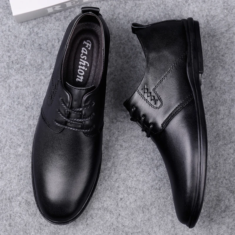 Мужские туфли оксфорды из натуральной кожи деловые Роскошные дышащие на