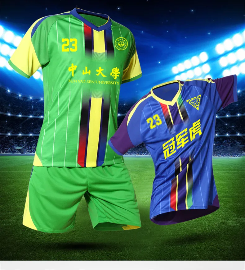 New Men Soccer Jerseys Set Blank Rugby Uniforms Sports Kit Clothing Tracksuit Sportswear Football Shirts Jersey Custom Printing