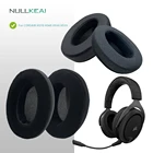 NULLKEAI Сменные утолщенные кожаные велюровые подушечки для наушников CORSAIR HS70 HS60 HS50 HS35 усовершенствованная Удобная губчатая подушка для памяти