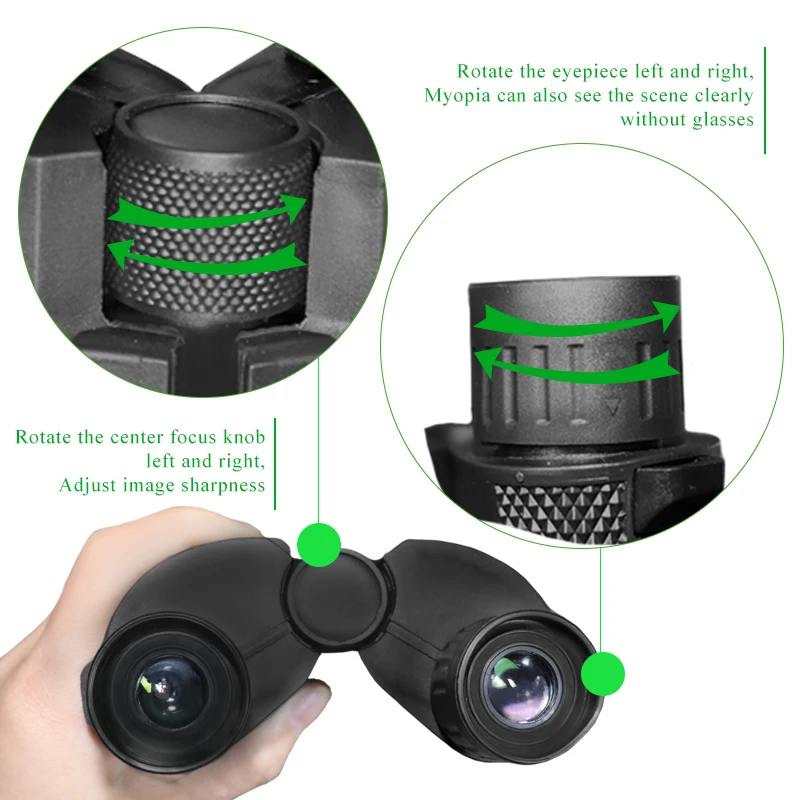 Профессиональный бинокль 10x25 BAK4 мощный ночное видение водонепроницаемый