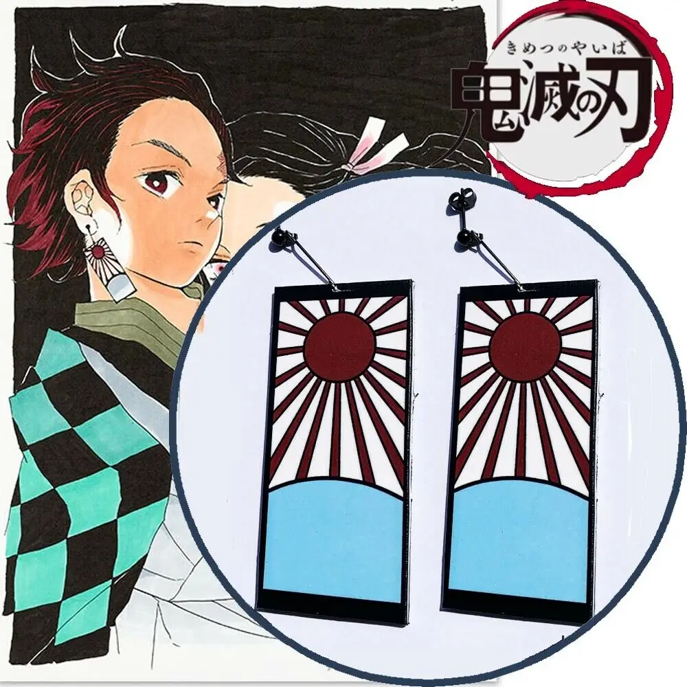 Аниме висячие серьги Kimetsu No Yaiba Kamado Tanjirou Agatsuma Zenitsu Blade of Demon Destruction Slayer Косплей