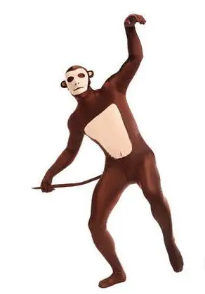 Взрослый лайкра полный тело зентай костюм Хэллоуин животных плотный спандекс