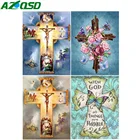 AZQSD полный квадратный набор для картин из алмазов, Новое поступление, подарок Иисуса ручной работы, алмазная вышивка, религиозная мозаика, украшение для дома