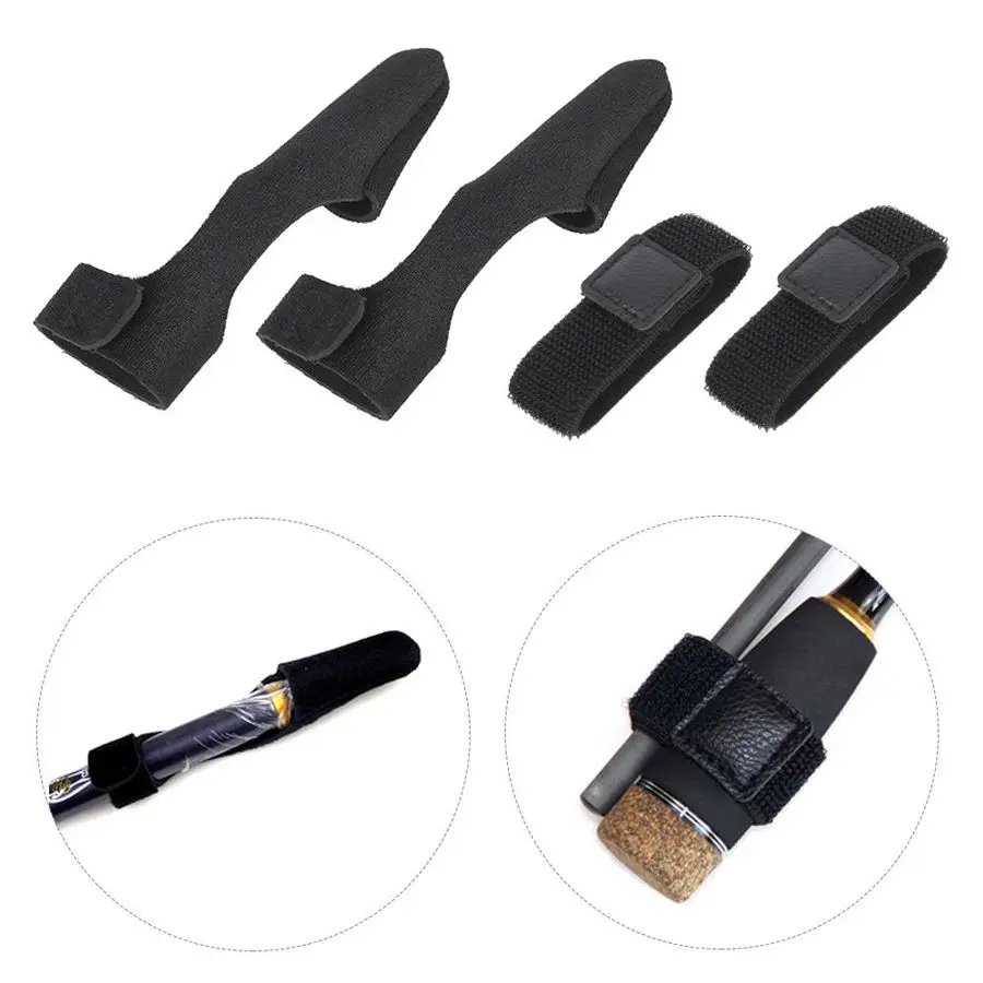 

4 шт., набор аксессуаров для рыбалки, ремень для удочки и колпачок для удочки