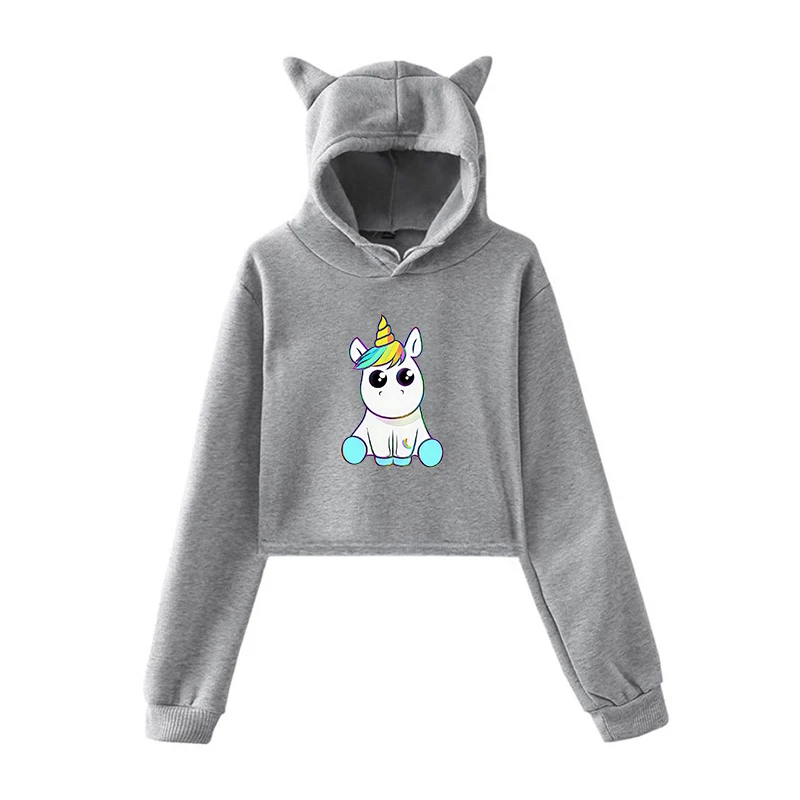 Толстовка в стиле Харадзюку; забавные толстовки с единорогом; Bluza damsk; Женский пуловер; Одежда для девочек-подростков; Осенняя теплая уличная одежда - Цвет: 8