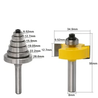 adjustable 8mm shank groove milling cutter woodworking tools 7 bearing grooving knife woodwork router bits cutting tools