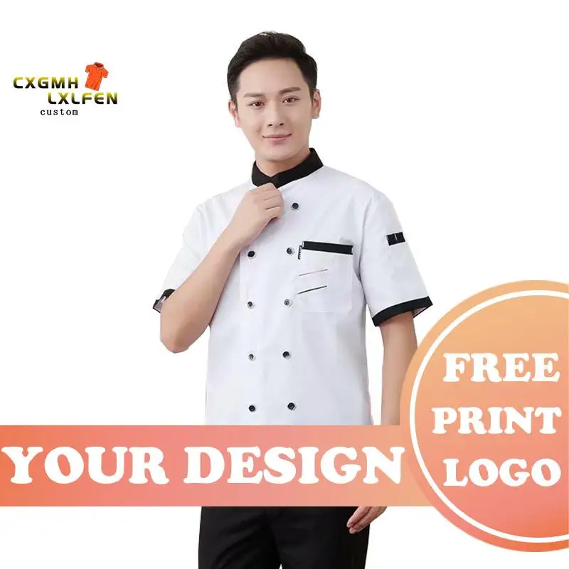 1 Женская куртка для шеф-повара оригинальные куртки рубашка с коротким рукавом в