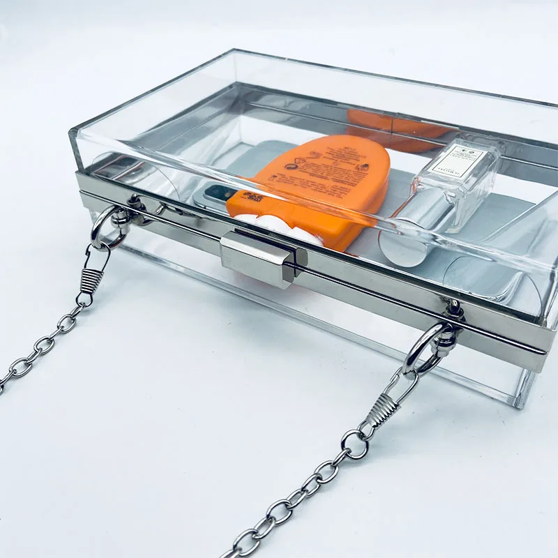 2020 модная акриловая прозрачная сумка клатч женская через плечо жесткая