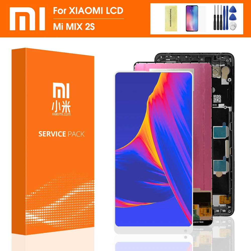 100% тест для Xiaomi Mix 2S Mix2S ЖК дисплей сенсорный экран дигитайзер в сборе с рамкой 5 99