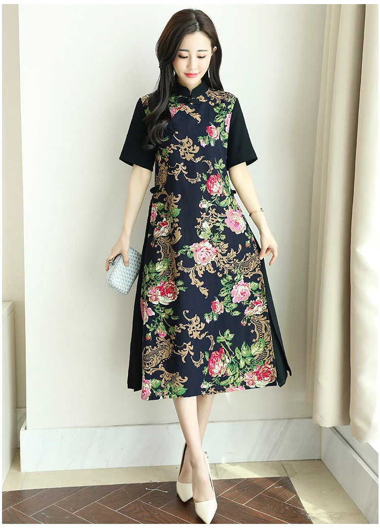 Воротник Мандарин для женщин qipao dai Cheongsams | Тематическая одежда и униформа