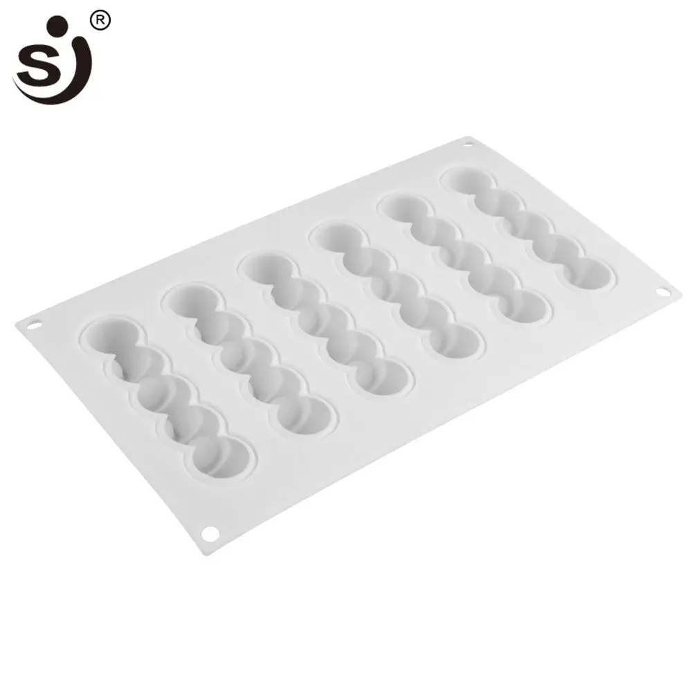 SJ оптовая продажа 3d силиконовая форма мусс торт 8-Line Длинные Формы для выпечки