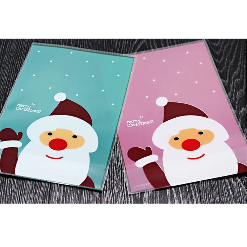 10 шт мультфильм Рождество Санта упаковка для конфет и печенья сладостей